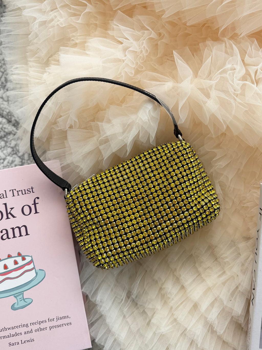 Alexander Wang Yellow Crystal Mini Handbag