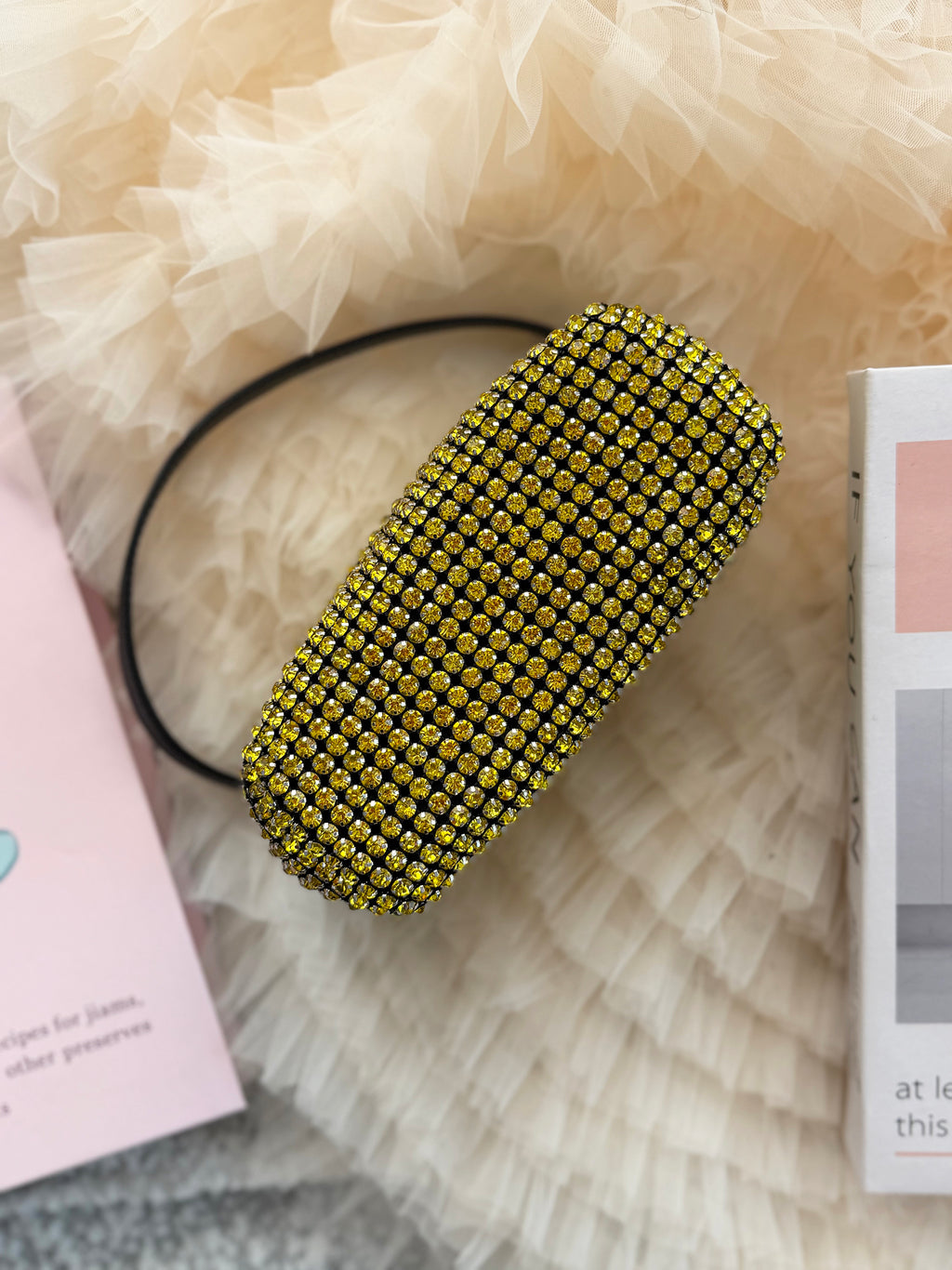 Alexander Wang Yellow Crystal Mini Handbag