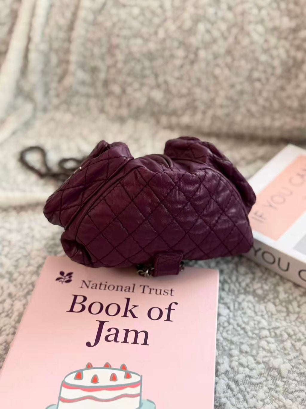 Chanel mini Purple frog-pattern backpack