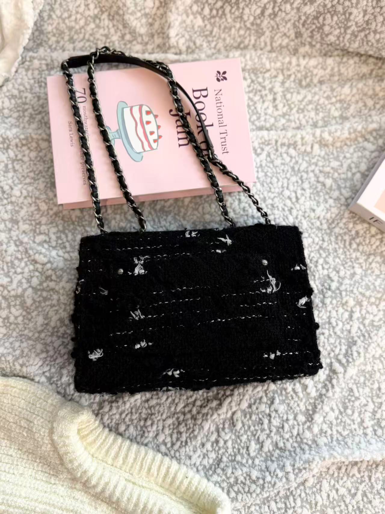 Chanel Salzburg Collection Wool Flap Chain Bag