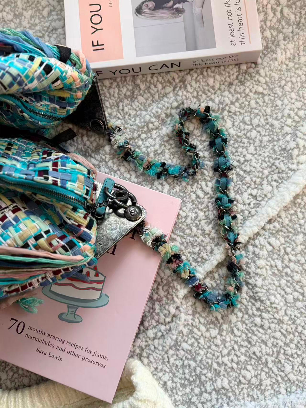 Chanel colorful runway-style tassel shoulder bag