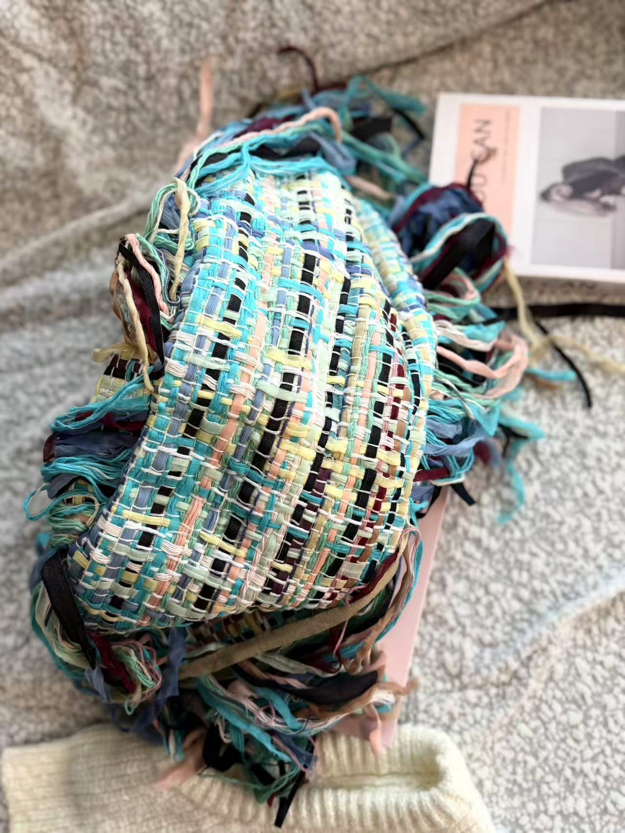 Chanel colorful runway-style tassel shoulder bag