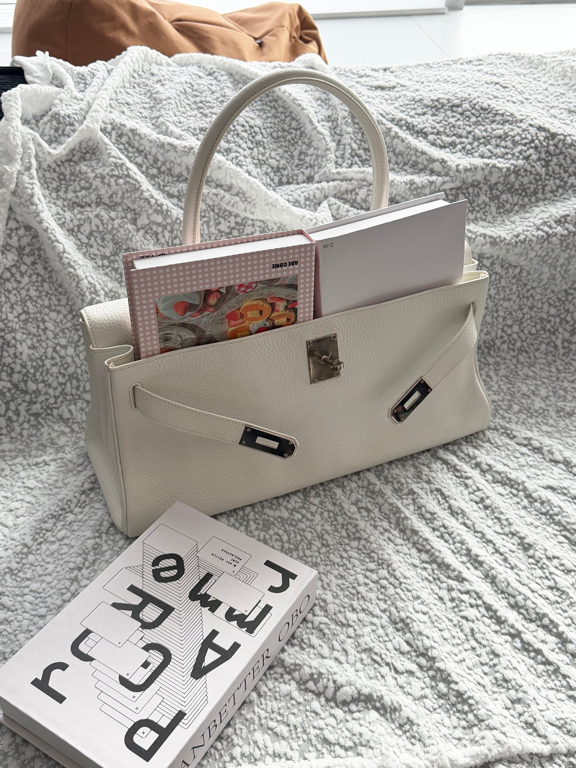 Hermes Shoulder white and sliver
