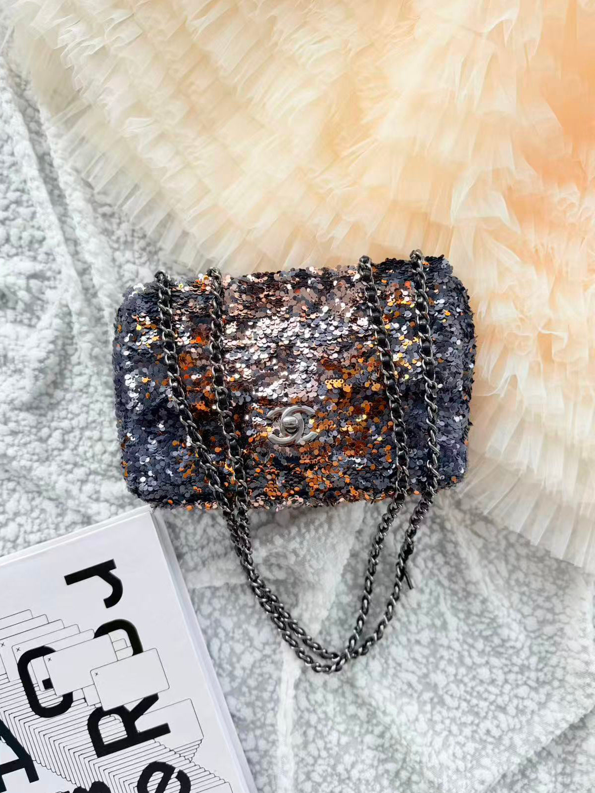 Chanel Flap Chain Bag with Sequin Detail