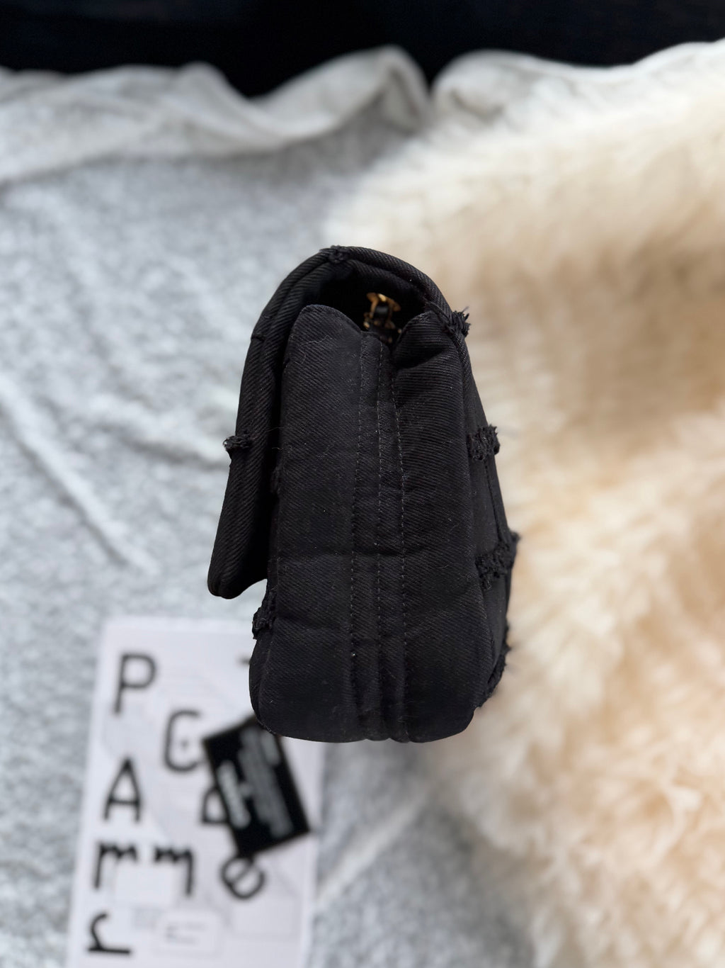 Chanel Black Denim Jumbo Shoulder Bag (Runway Edition)