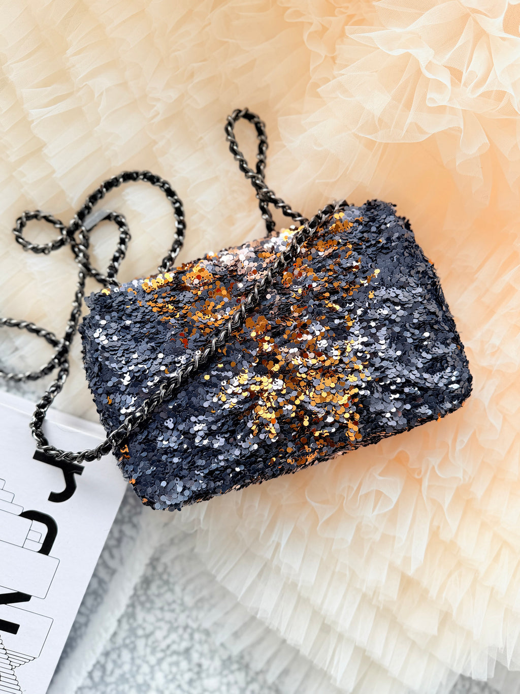 Chanel Flap Chain Bag with Sequin Detail