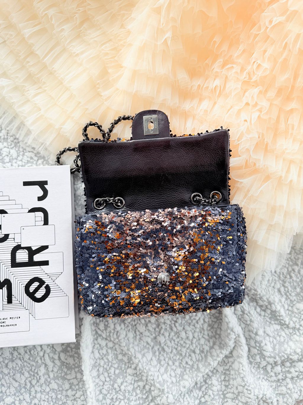 Chanel Flap Chain Bag with Sequin Detail