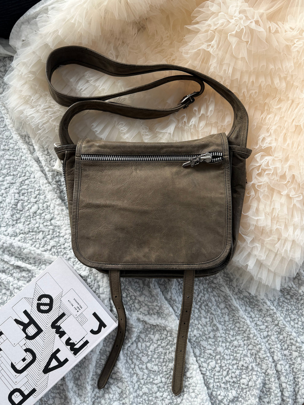 Chrome Hearts Distressed Vintage Messenger Bag (Shoulder & Crossbody)