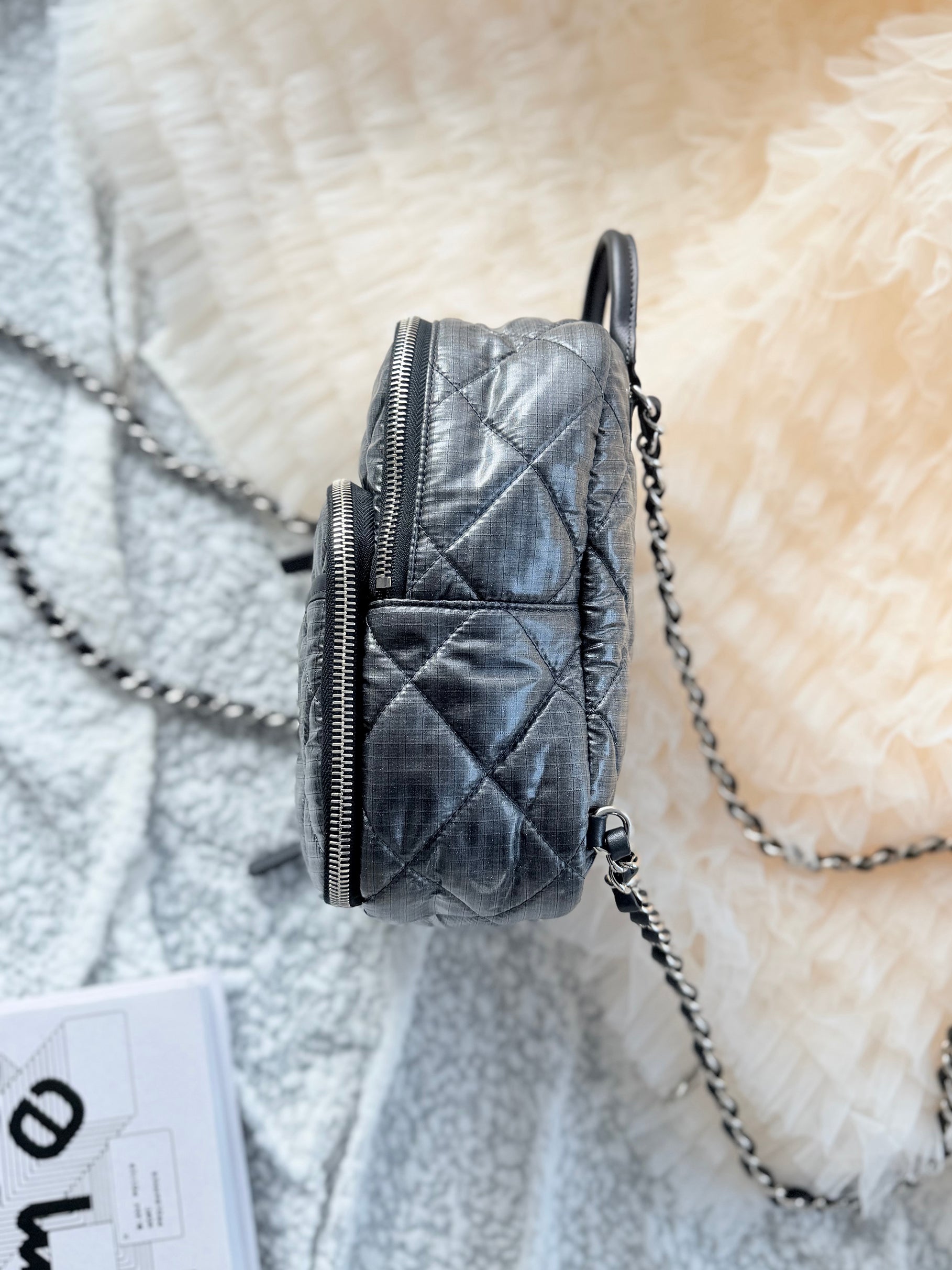 Chanel Ski Series Silver Lightweight Backpack