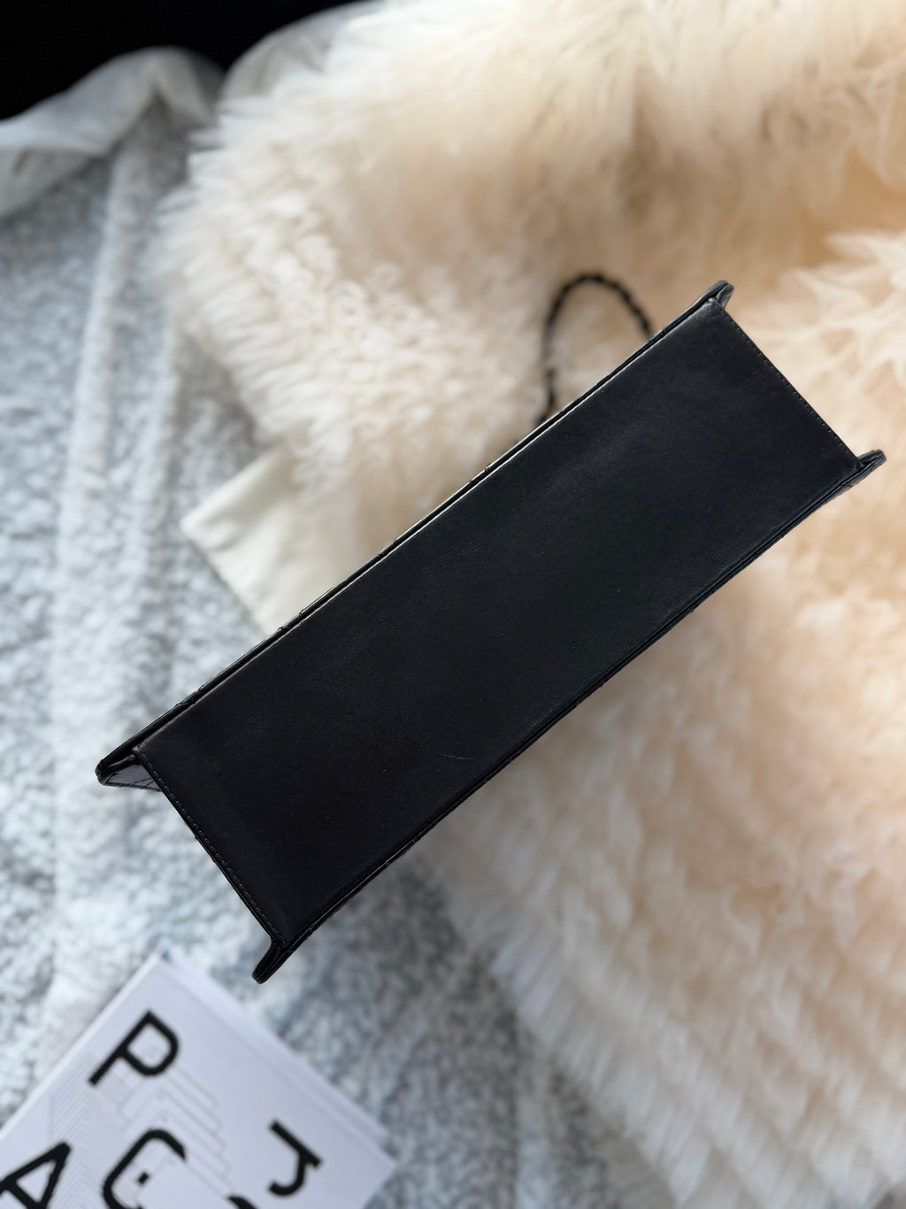 Chanel Victoria Beckham Inspired Vintage Black Leather Shoulder Bag