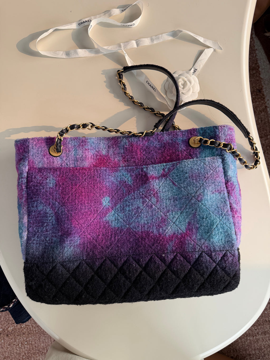 Chanel Runway Edition Purple Gradient Coin-Detailed Shoulder Bag