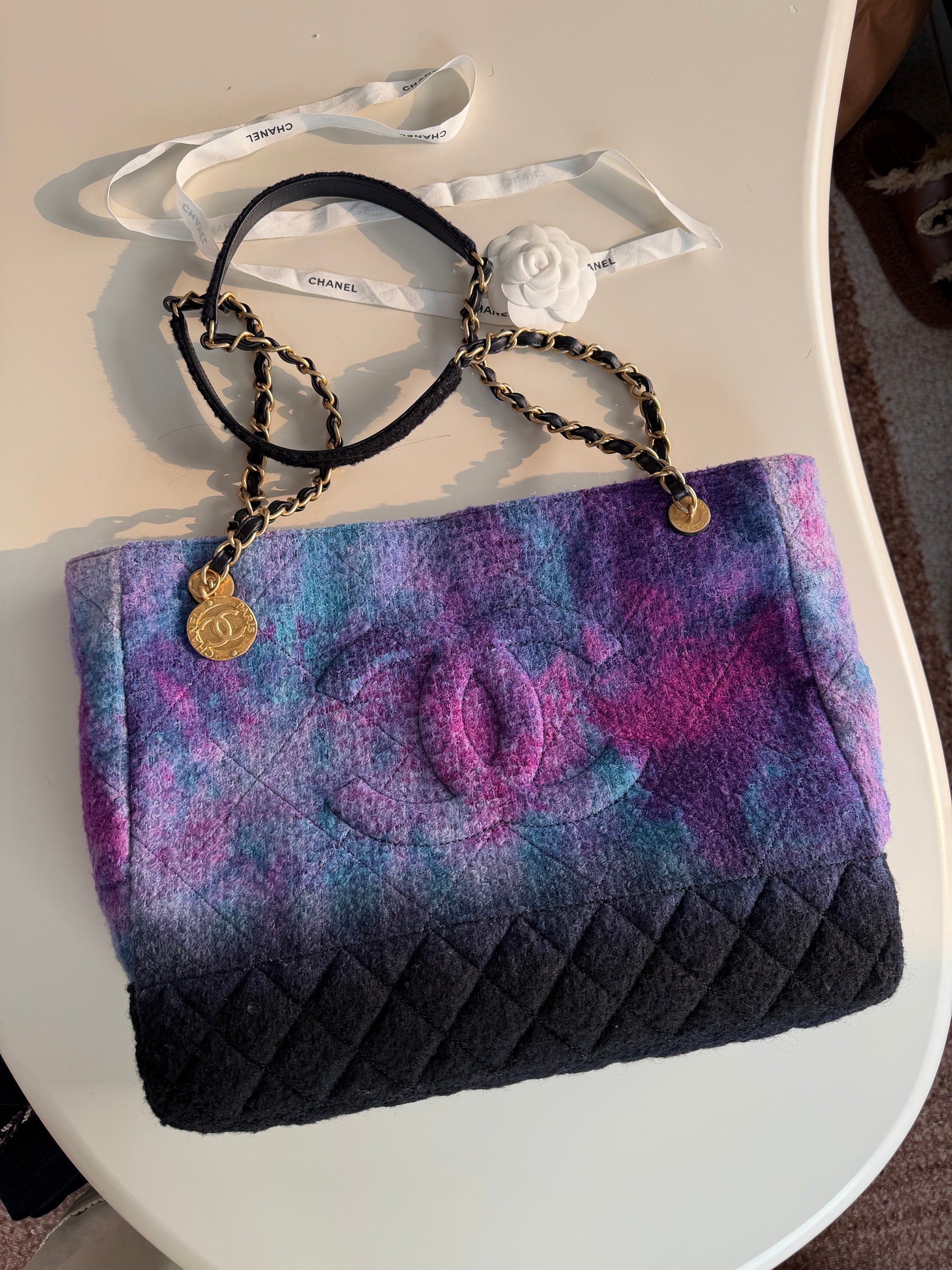 Chanel Runway Edition Purple Gradient Coin-Detailed Shoulder Bag