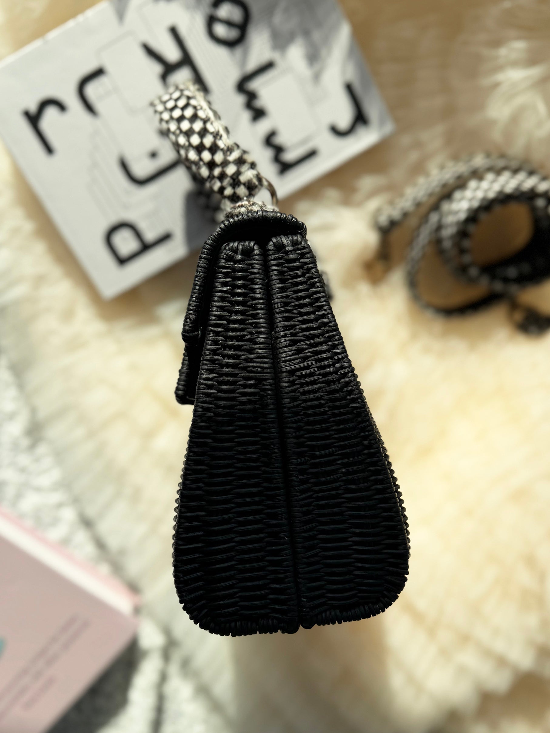 Chrome Hearts Black-and-Silver Horsehair Woven Shoulder & Crossbody Bag, Extremely Rare