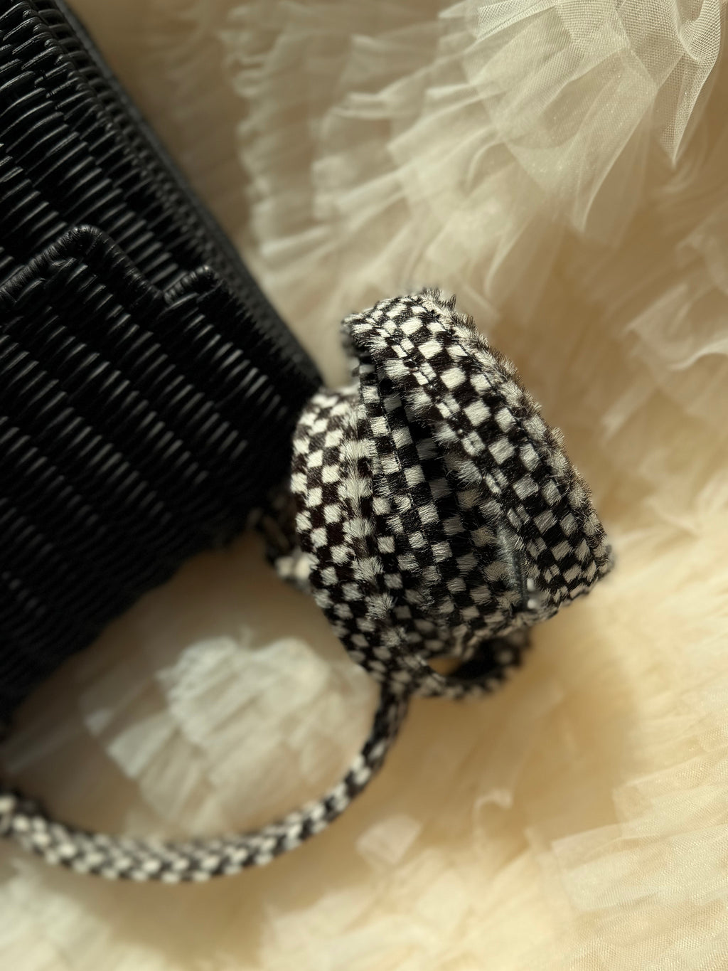 Chrome Hearts Black-and-Silver Horsehair Woven Shoulder & Crossbody Bag, Extremely Rare