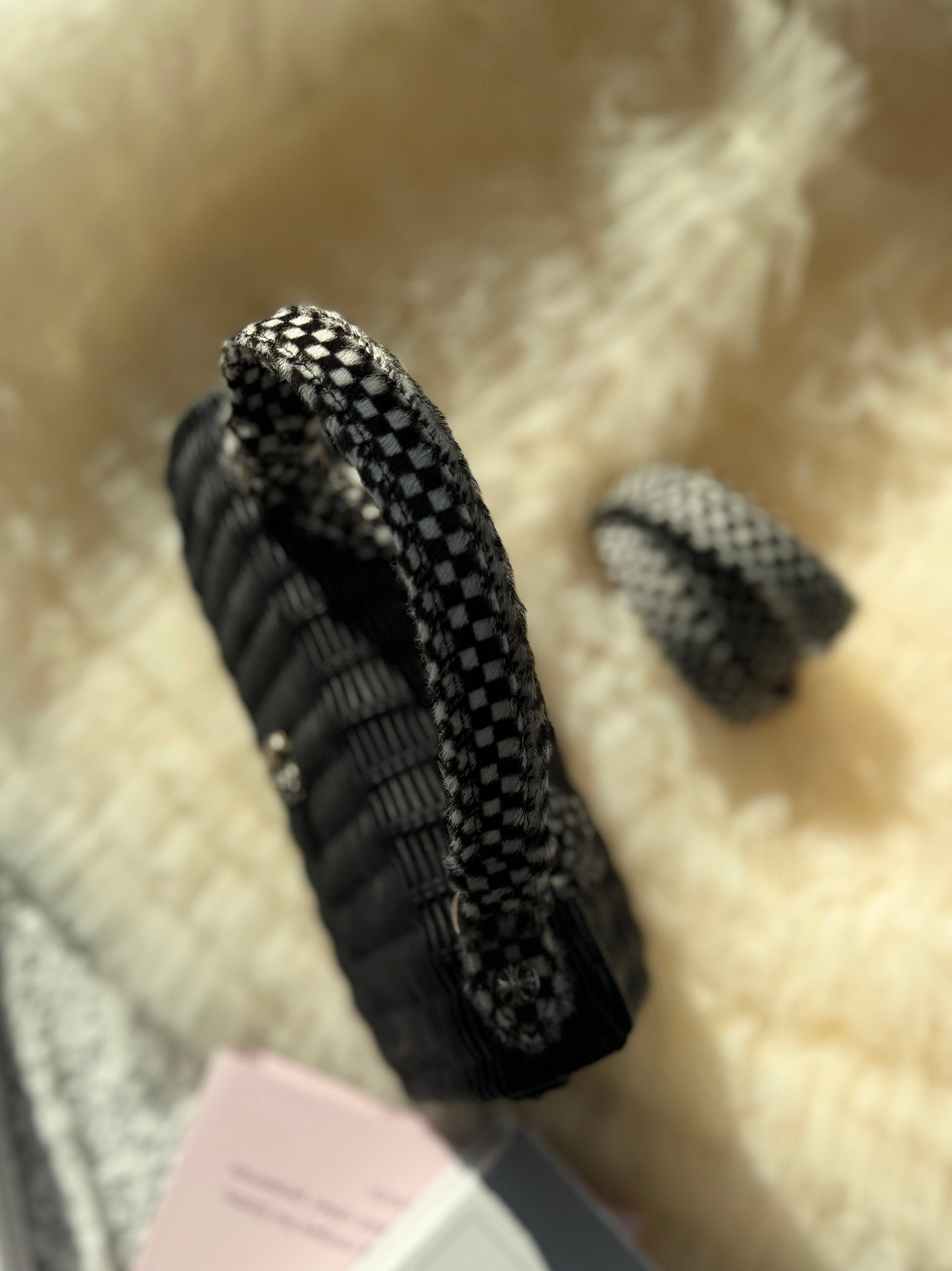 Chrome Hearts Black-and-Silver Horsehair Woven Shoulder & Crossbody Bag, Extremely Rare