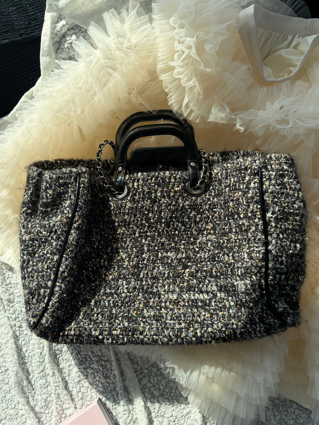 Chanel Vintage Tweed Shoulder Bag (Runway Edition)
