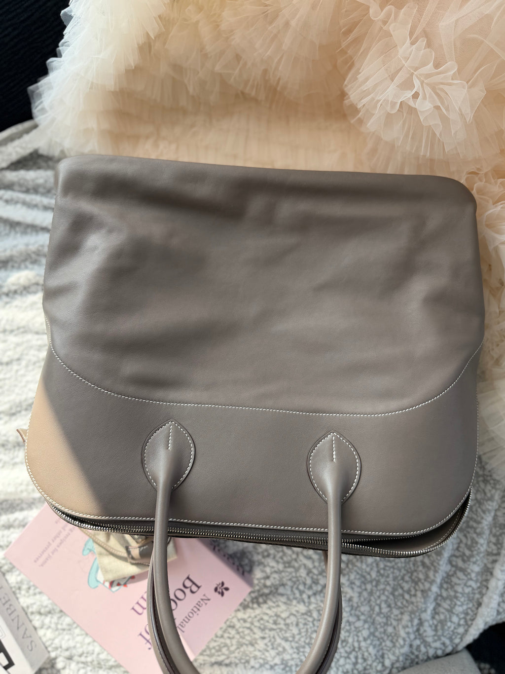 Hermes Elephant Gray Handbag relax45