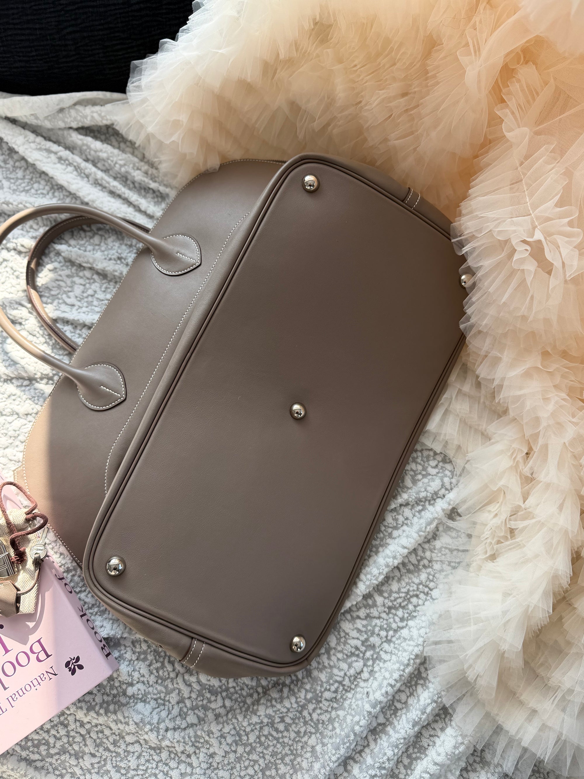 Hermes Elephant Gray Handbag relax45