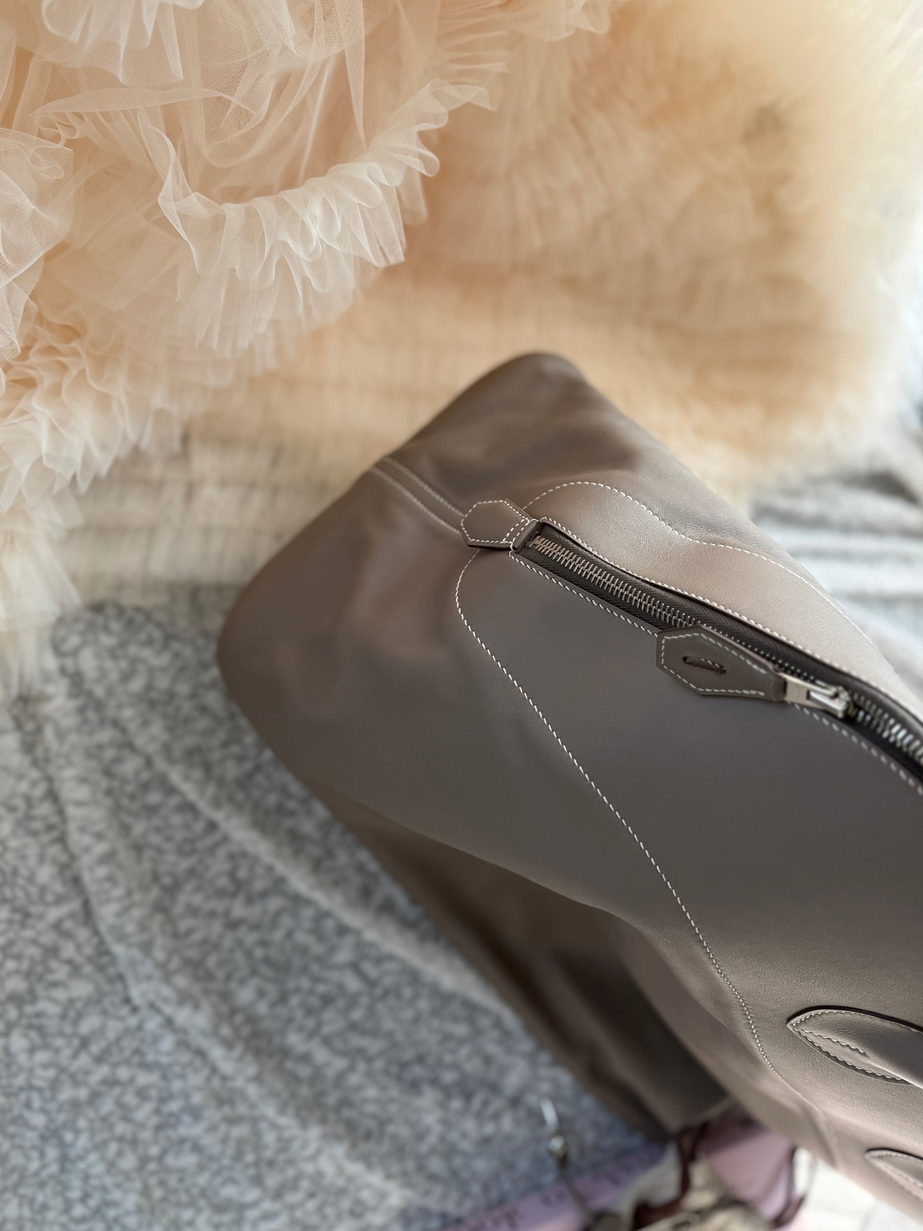 Hermes Elephant Gray Handbag relax45