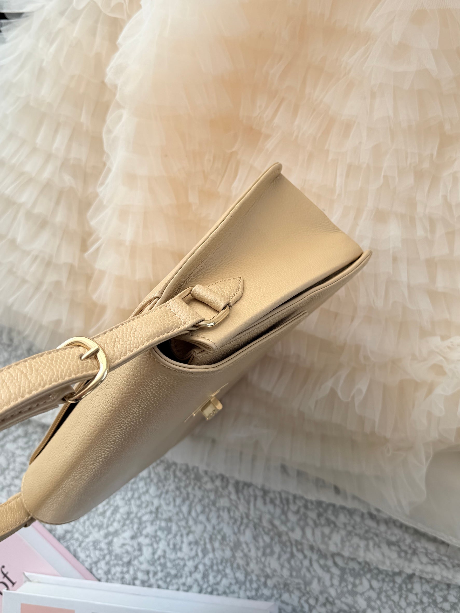 Chanel Vintage 2.55 Shoulder Bag with an adjustable shoulder strap length