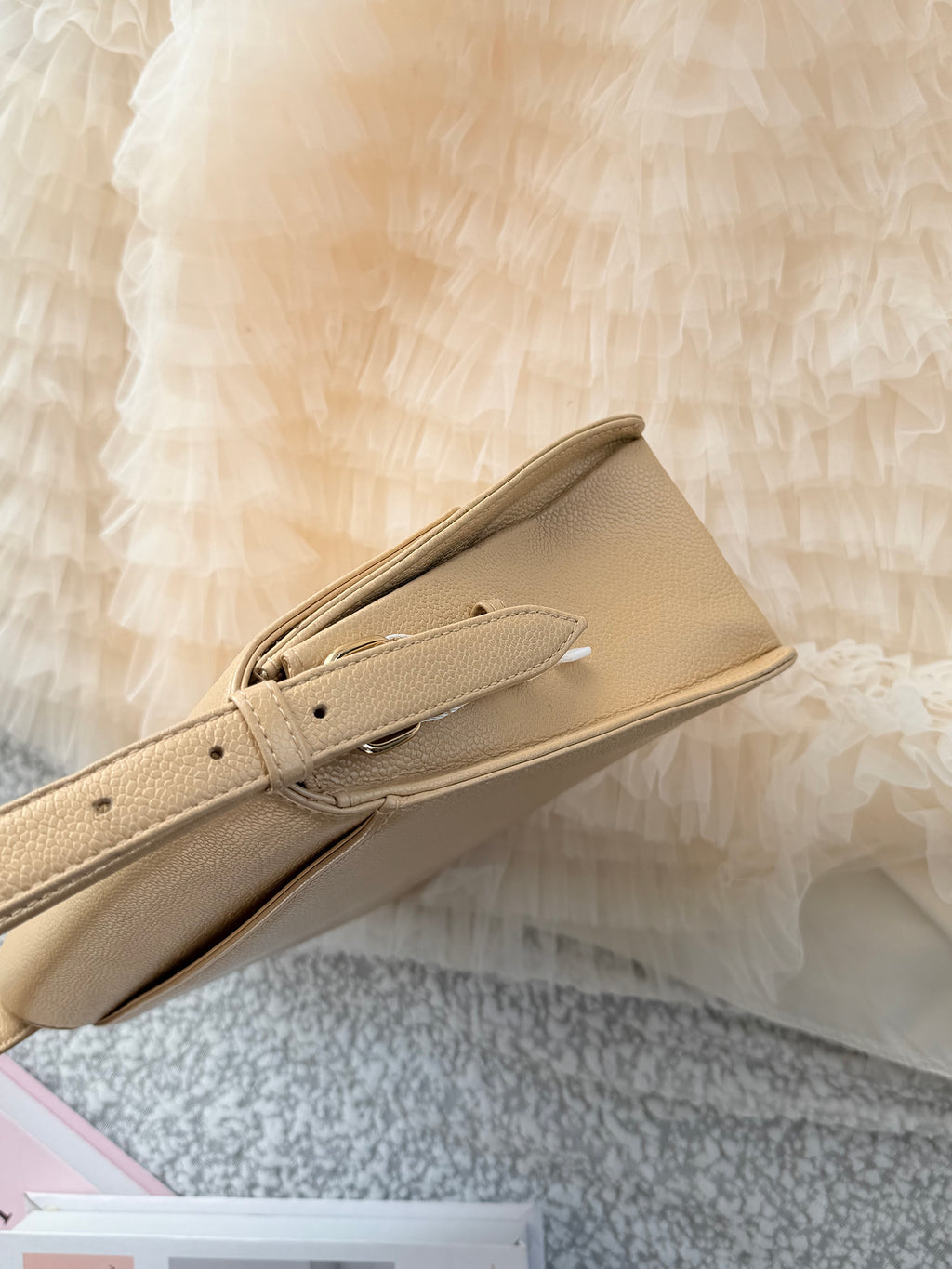 Chanel Vintage 2.55 Shoulder Bag with an adjustable shoulder strap length